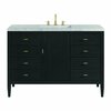 James Martin Vanities 48'' Vanity, Carbon Oak w/ 3 CM Eternal Jasmine Pearl Quartz Top 485-V48-CBO-3EJP